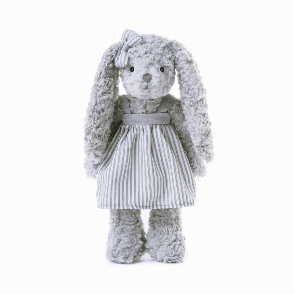 Vestido listrado de boneca de pelúcia Toy Bunny Stuffed Cartoon Doll 30 cm