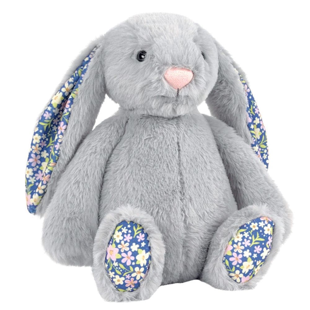 Boneca de pelúcia Bunny Stuffed Doll, orelha floral, cinza, 31 cm para crianças