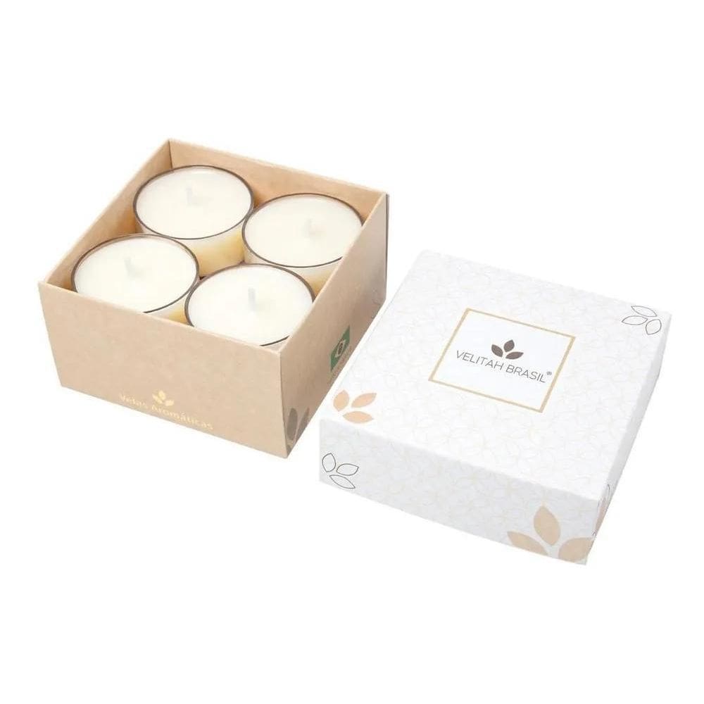 3X Velitah Brasil Vela Aromática Premium Jasmim 4 Mini Velas