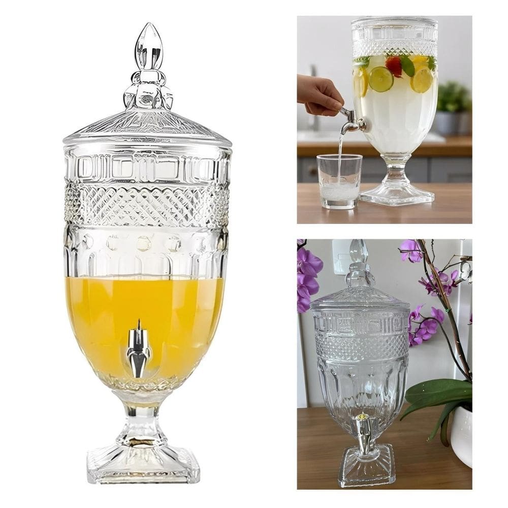 Suqueira De Vidro Transparente 5 Litros