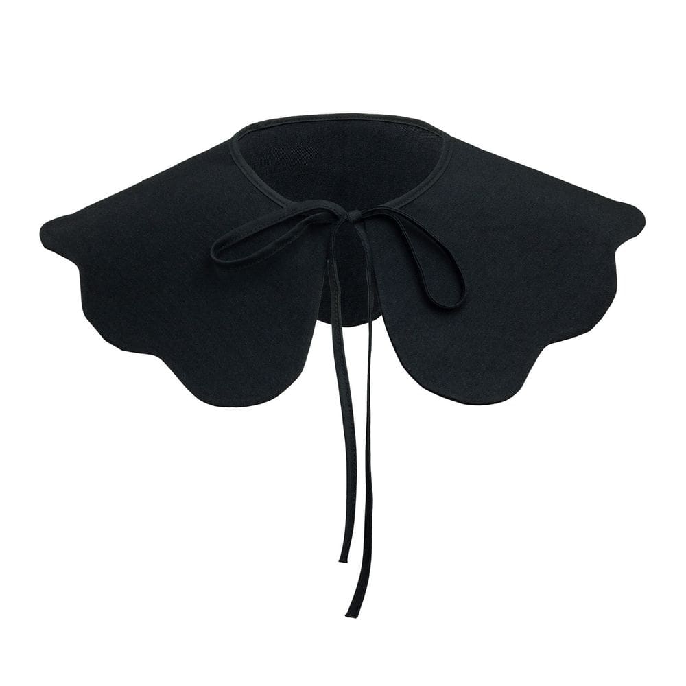 Gola falsa com design recortado chique preto para mulheres