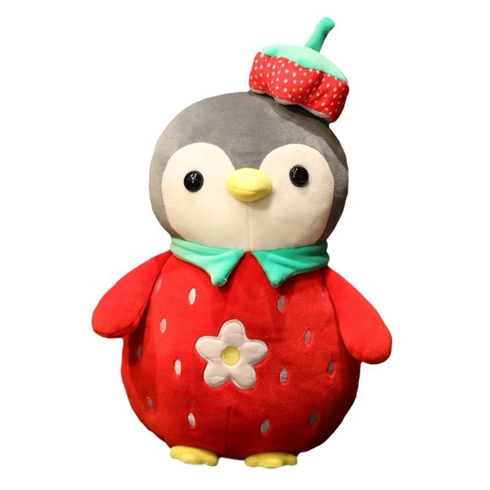 Boneca de pelúcia Pinguim de pelúcia Pinguim de pelúcia com chapéu vermelho de 25 cm