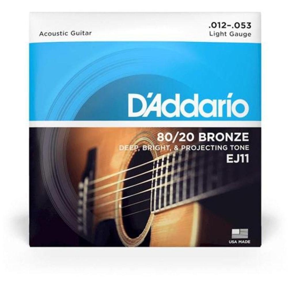 Encordoamento Violão Aço .012-.053 80/20 Bronze Ej11 D Addario [f002]