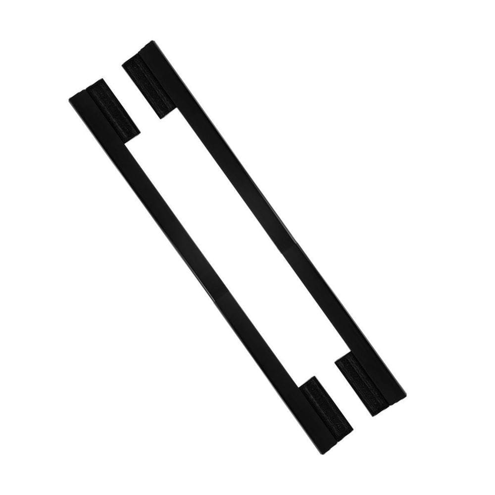 Puxador Porta Minimalist Duplo 300Mm  30Cm  Preto Fosco Zen