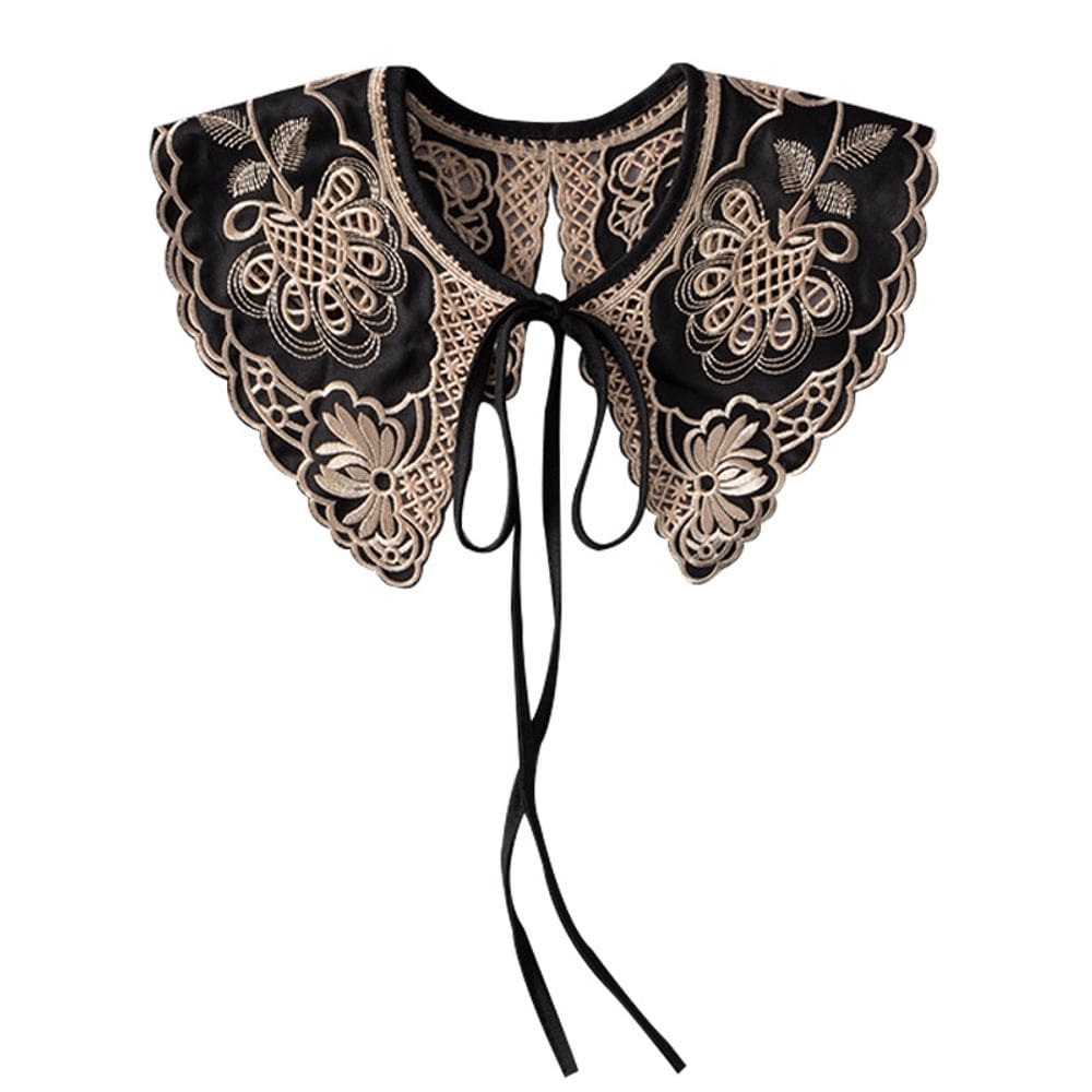 Colarinho falso: coleiras removíveis bordadas para mulheres e meninas