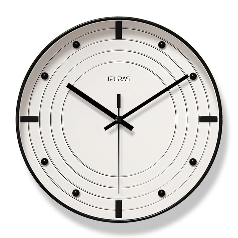 Relógio de parede minimalista escandinavo silencioso sem tique-taque