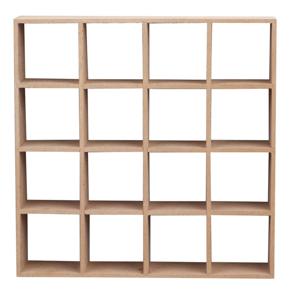 Prateleira de armazenamento em miniatura Dollhouse em MDF de madeira em escala 1:12