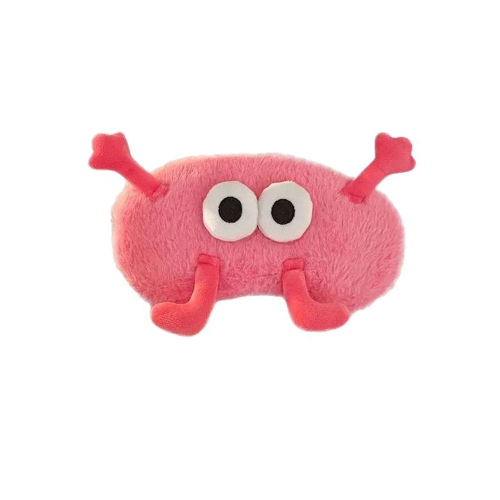 Máscara de dormir Cute Pink Plush Cartoon Monster Design