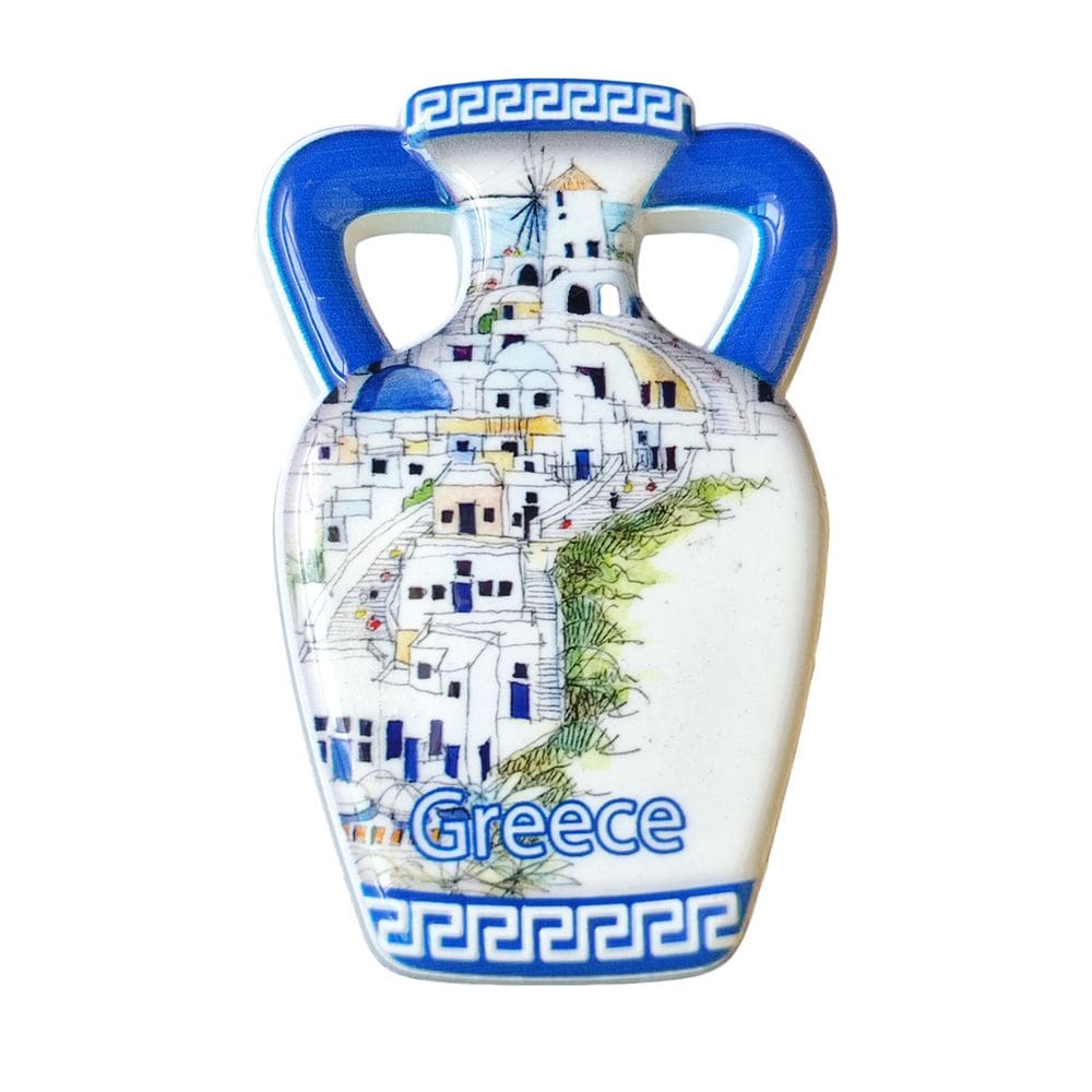Design de vaso grego tradicional grego com ímã de geladeira