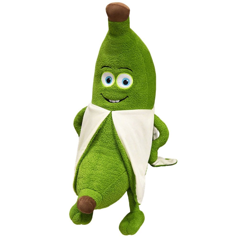 Boneca engraçada de desenho animado recheada de banana verde de brinquedo de pelúcia 45 cm