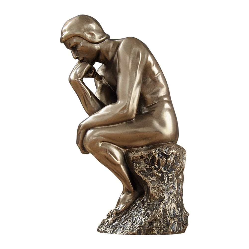Sculpture Thinker Bronze 8x10x20cm Estilo clássico