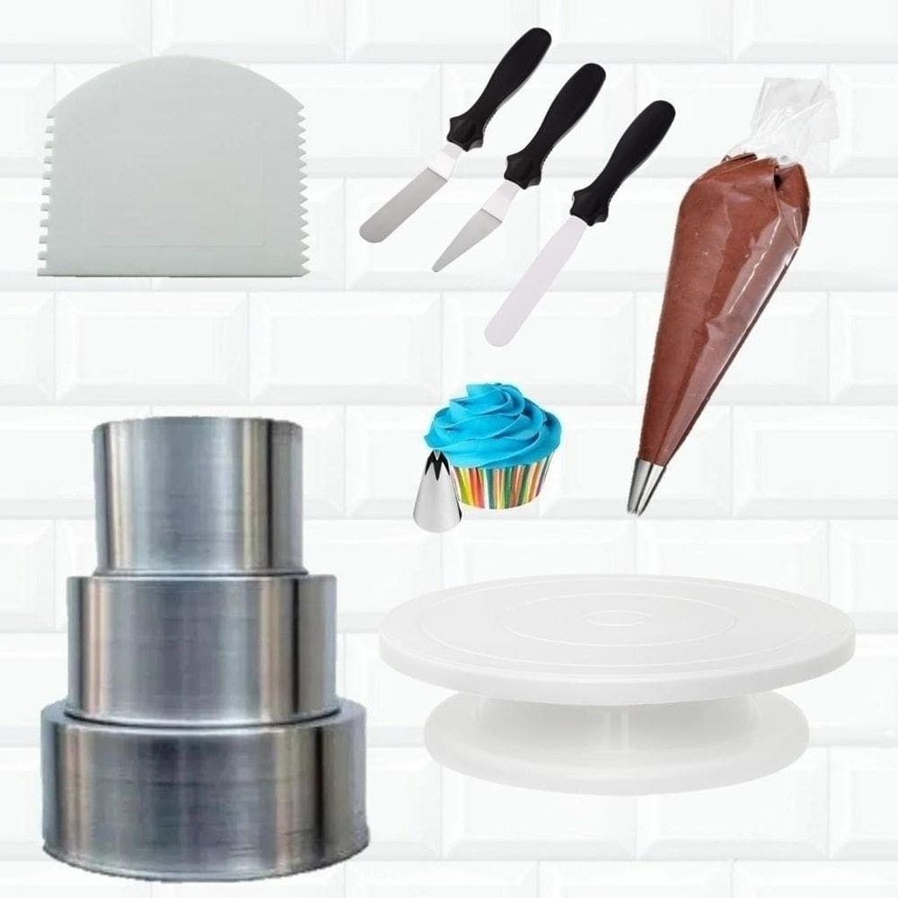 Kit Confeiteiro Bicos + Bailarina + Formas + Espátulas