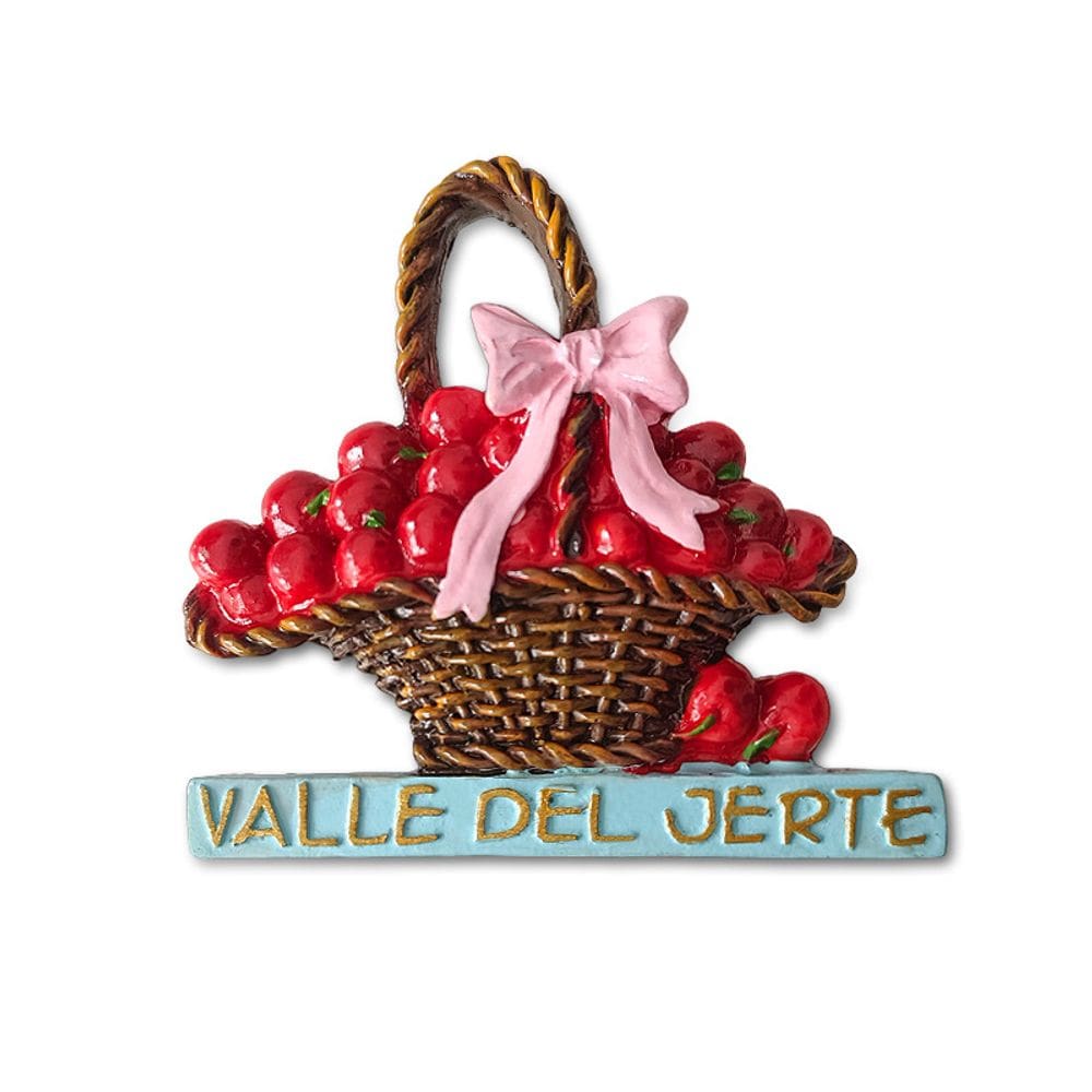 Ímã de geladeira 3D Basket of Cherries Resin Refrigerator Magn