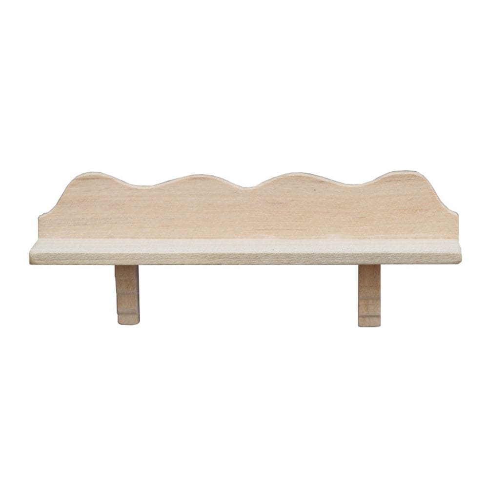 Prateleira de casa de bonecas em miniatura Prateleira de parede de madeira em escala 1:12