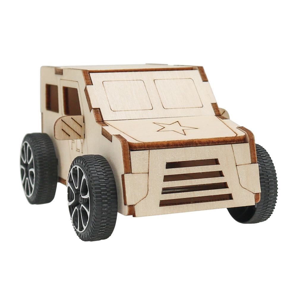 Experimentos científicos de carros com tração de madeira STEM para crianças com mais de 8 anos