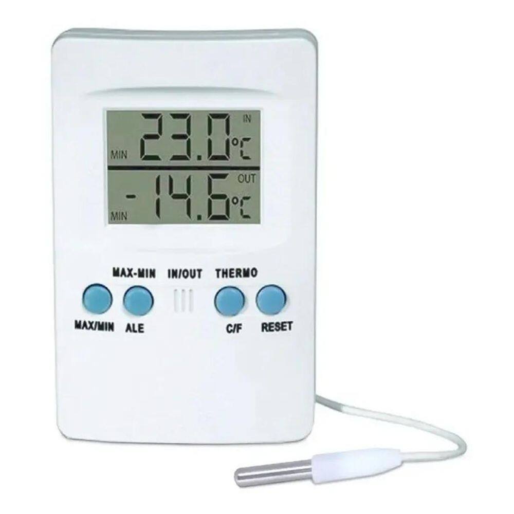 Termômetro Digital Máxima E Mínima Para Geladeira Com Alarme