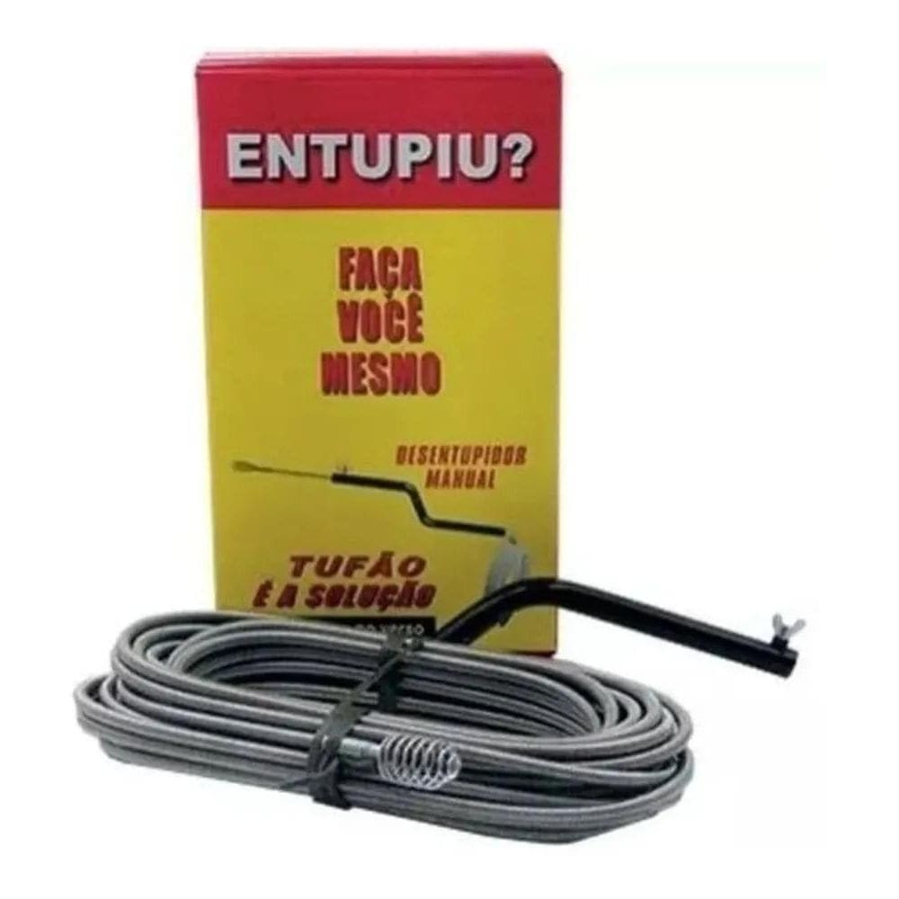 Desentupidor Tufão De Canos Mola Rotativa 5Mts