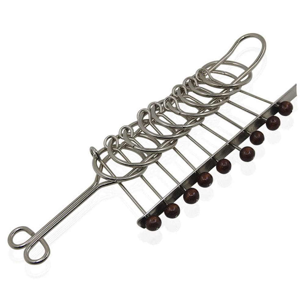 Quebra-cabeça de Nine Linked Rings Traditional Metal
