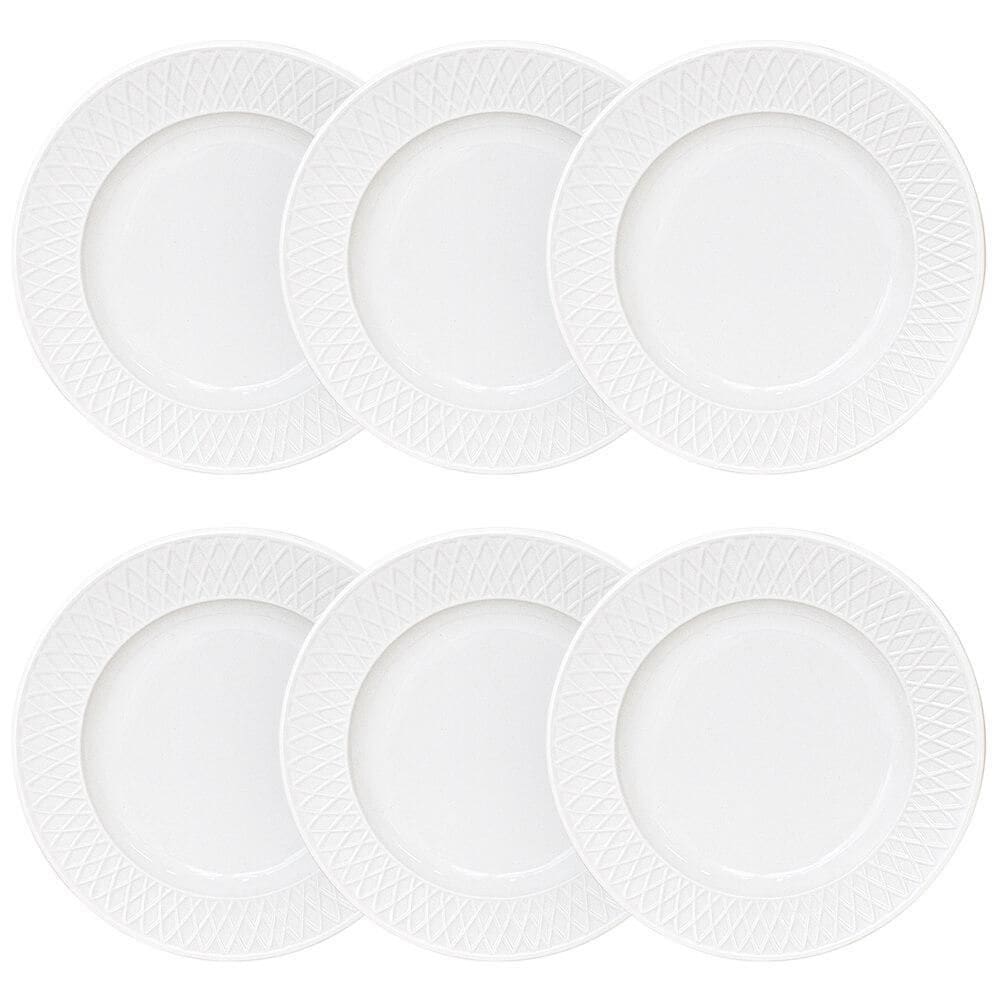 Jogo Pratos Sobremesa Divine 19Cm Opaline 6 Peças Hauskraft