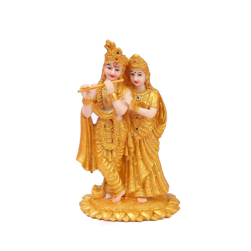 Estátua Radha Krishna, escultura em resina de 19 cm, divindade indiana