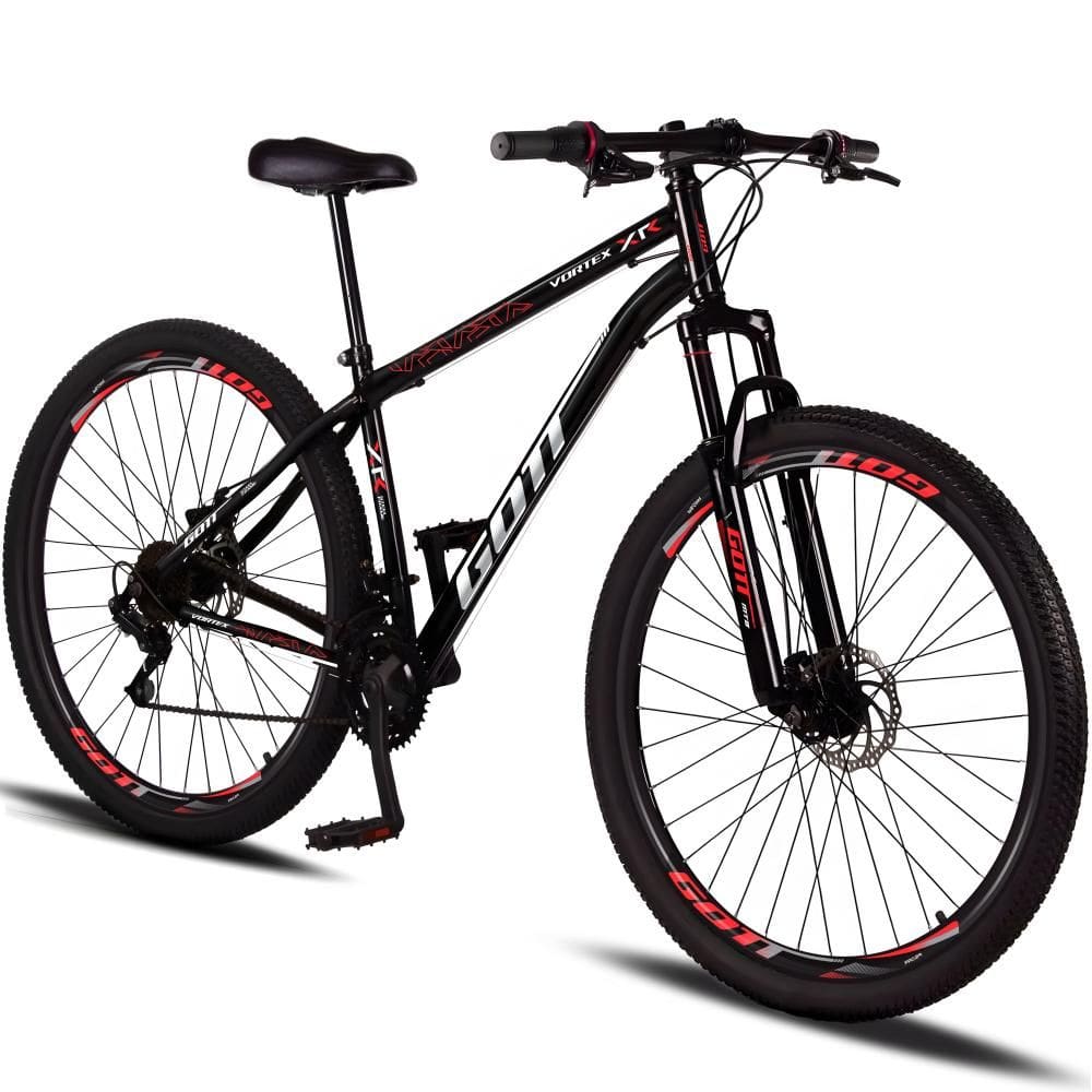 Bicicleta Aro 29 Aço Carbono Gott Vortex RX 21v Com Suspensão e Freio a Disco