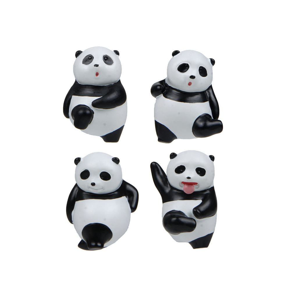 Conjunto de ímãs de geladeira, 4 peças de geladeira de resina 3D Cute Panda