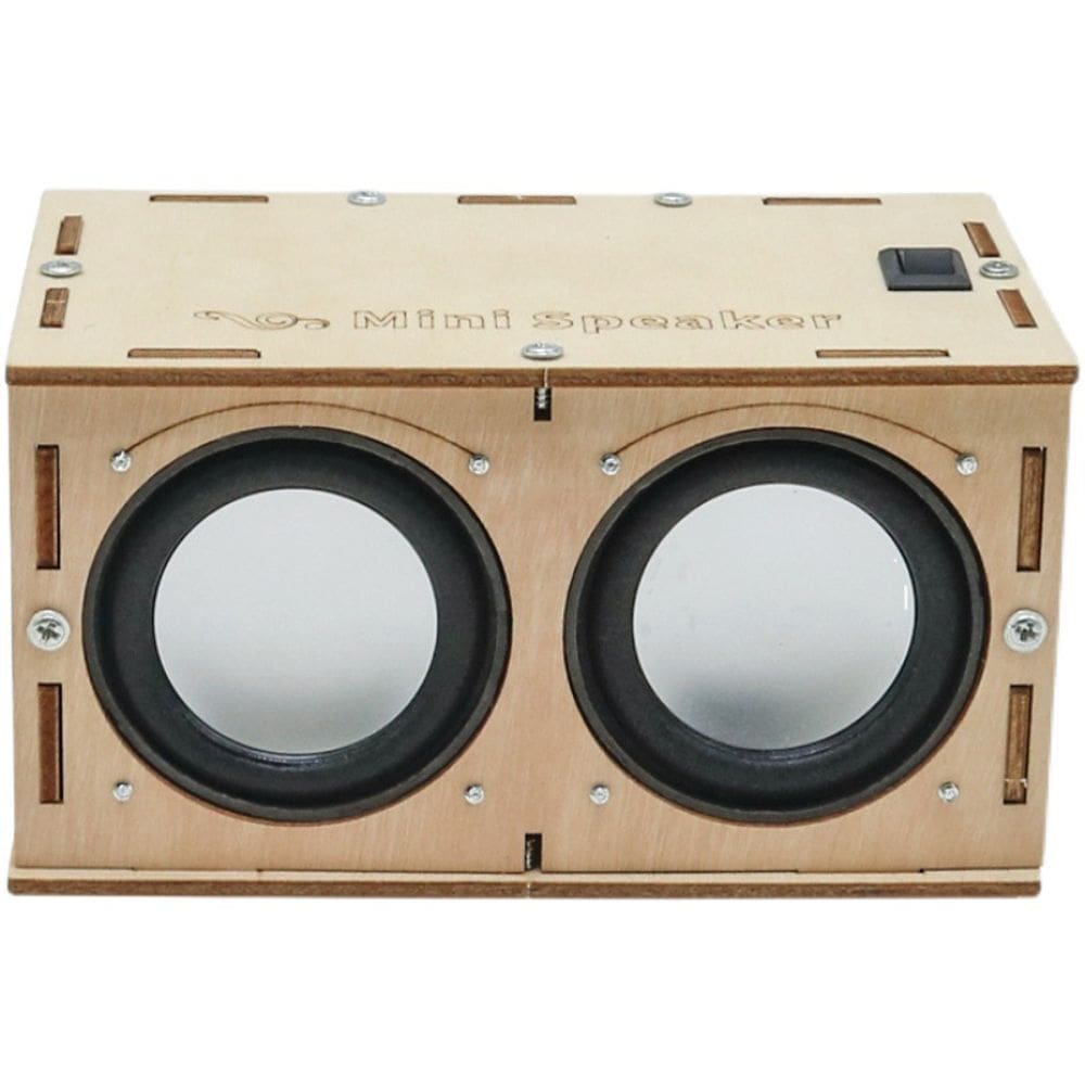 Kit científico de alto-falantes Bluetooth DIY de madeira para crianças de 8 anos ou mais