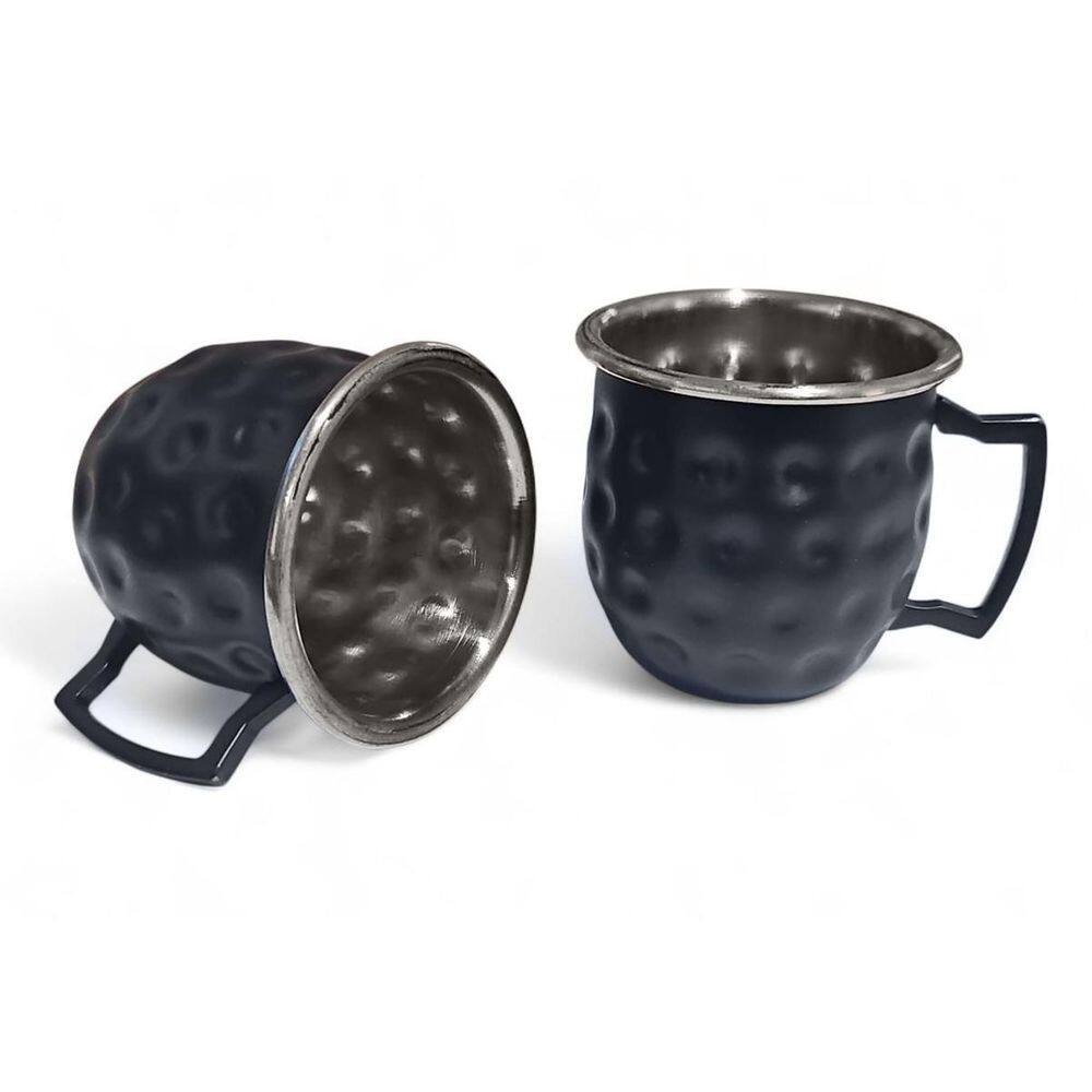 Kit 2 Mini Canecas Moscow Mule Martelada Shot Premium 60Ml P