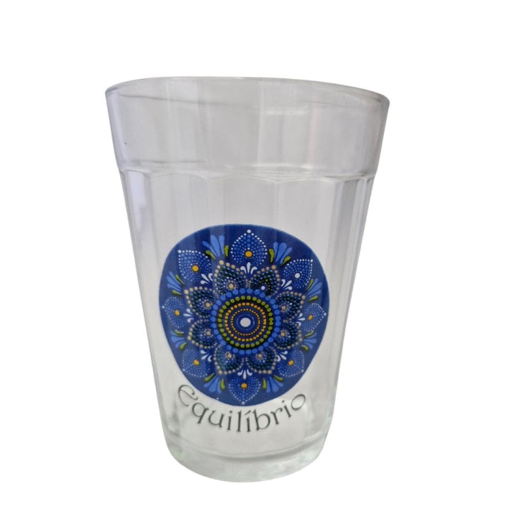 Copo Vidro Americano Mandala Equilíbrio Presente Decoração