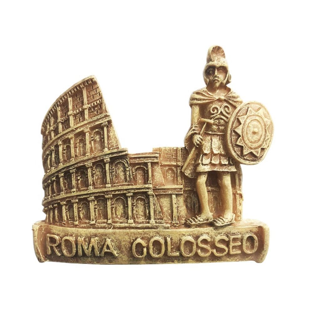 Ímã de geladeira Rome Colosseum 3D Resin Gladiator & Histori