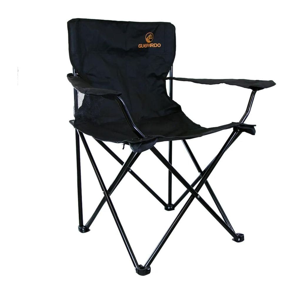 Cadeira Guepardo Dobrável Camping E Pesca 90Kg - Preto