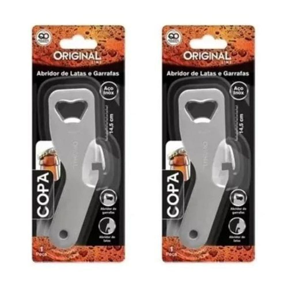 3X Abridor De Lata E Garrafas Inox Gigante Kit