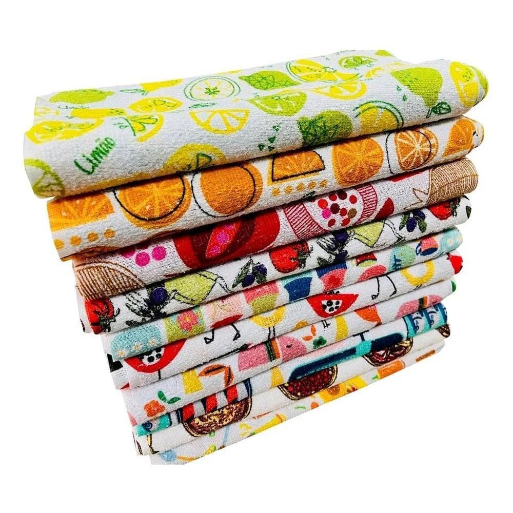 2X Kit 10 Panos De Prato Copa Louça 35X55 Pano Prato Atoalha