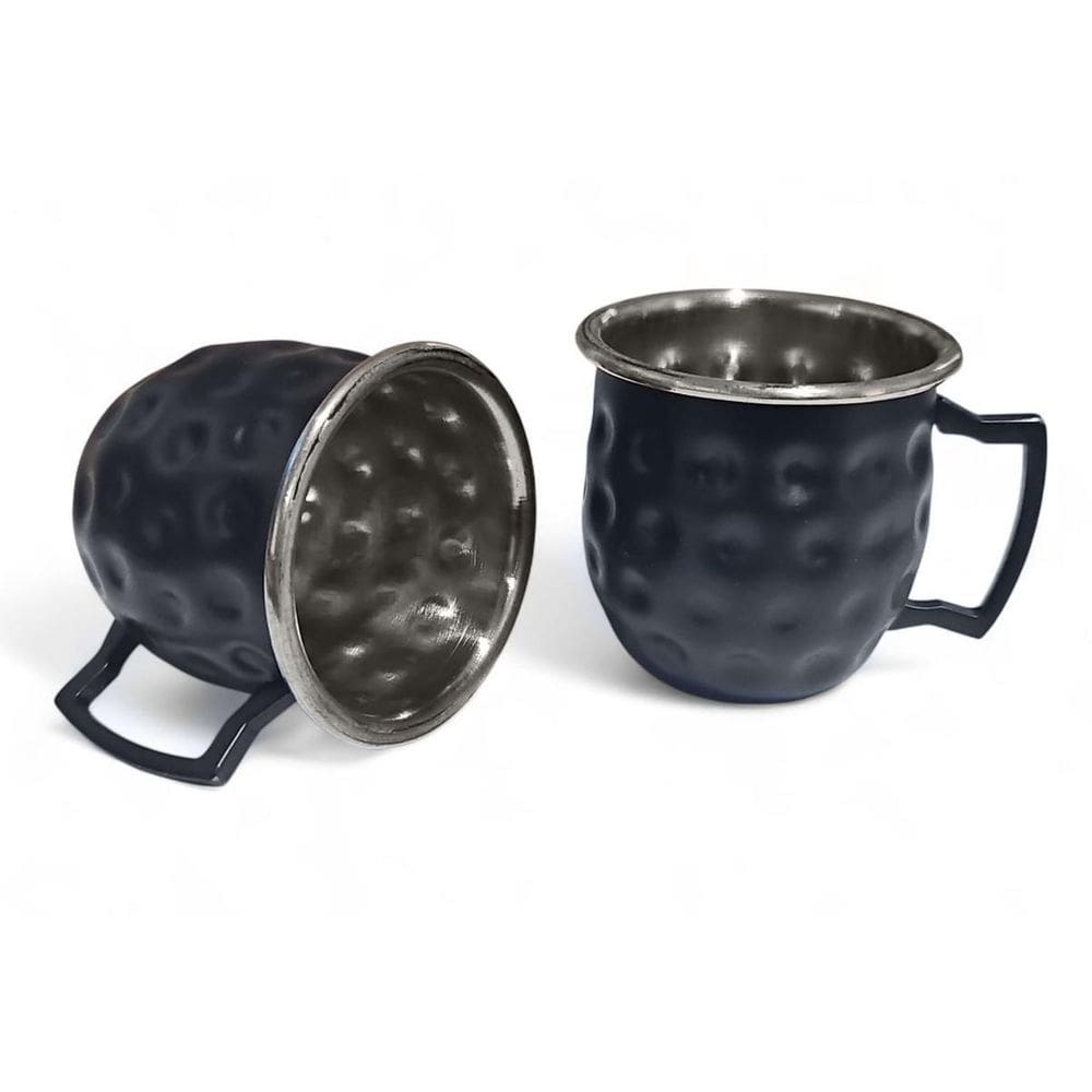 Kit 2 Mini Canecas Moscow Mule Martelada Shot Premium 60Ml P