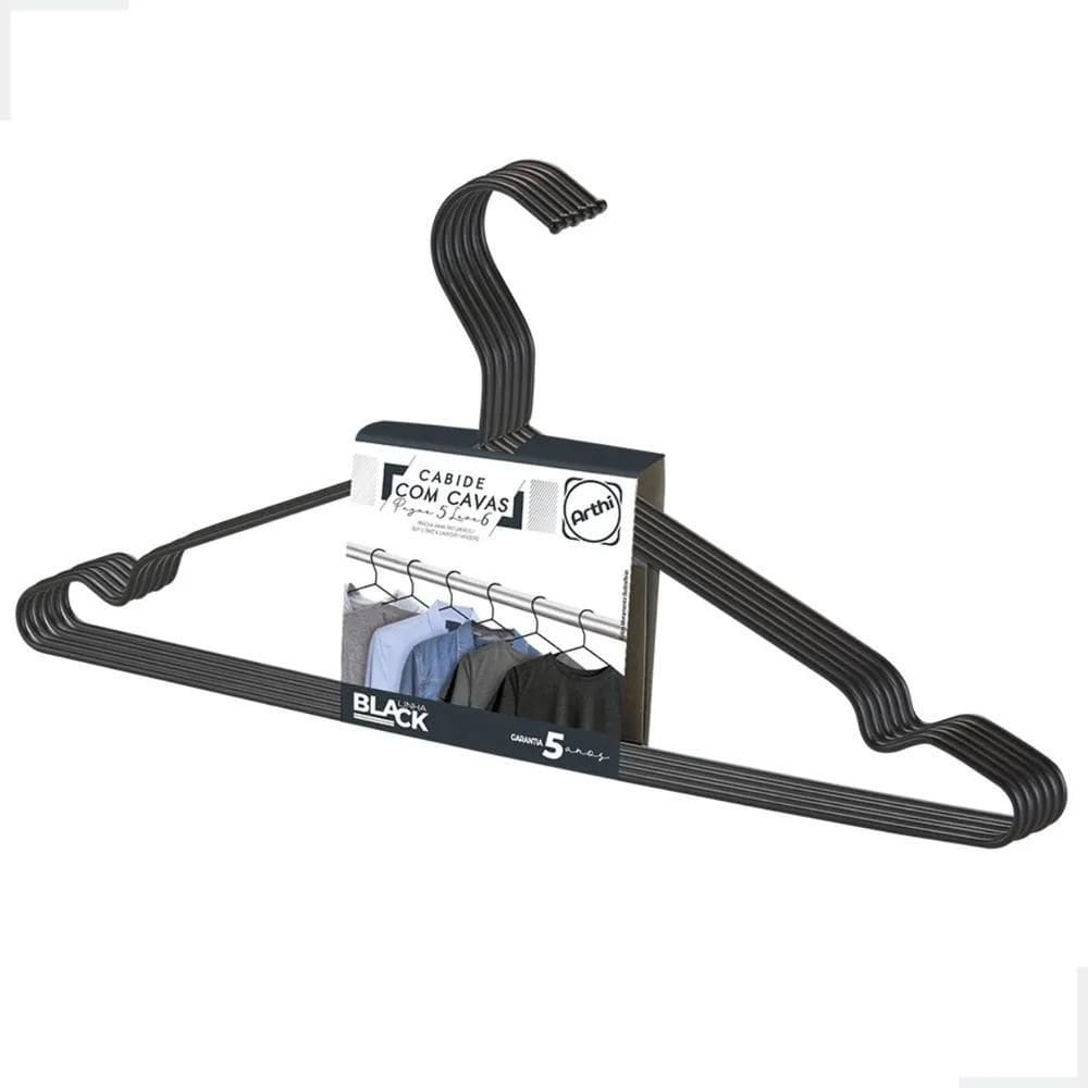 2X Conjunto Com 6 Cabides Com Cavas 2498 Arthi