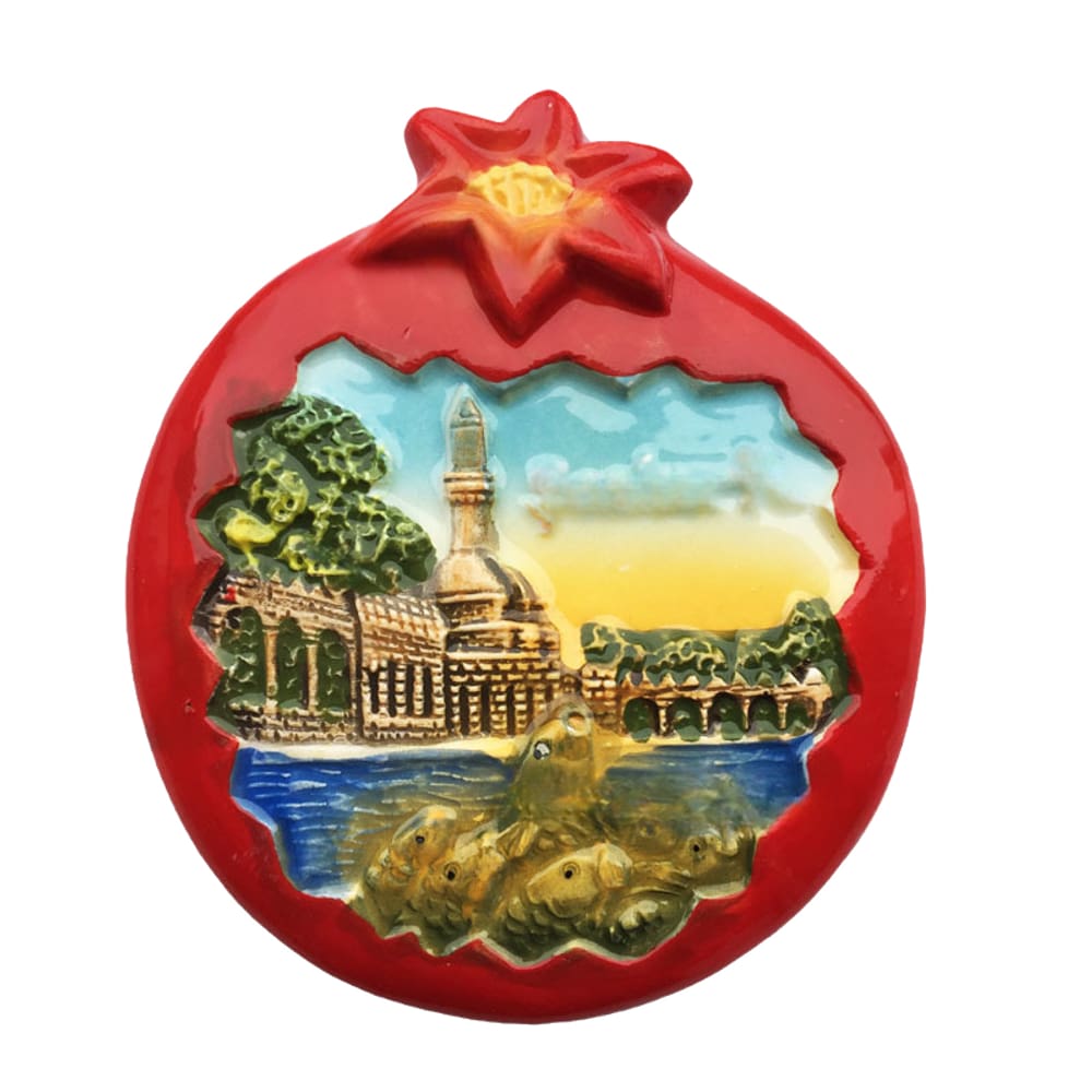 Ímã de geladeira Ceramic Turkey Pomegranate 3D Istanbul View
