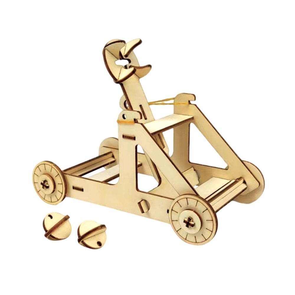 Kit de experimentos científicos: catapulta de madeira DIY para crianças de 8 a 12 anos