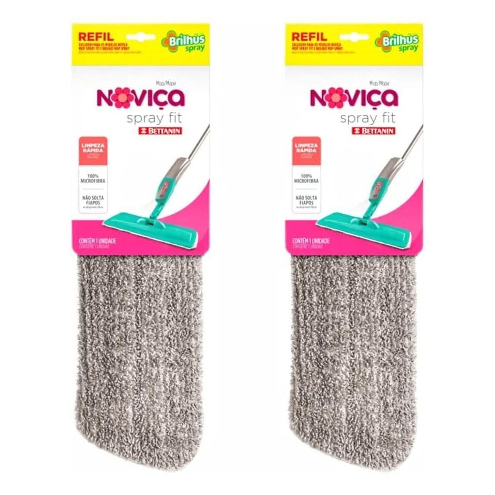 2 Unid. Refil Rodo Mop Spray Fit Brilhus Noviça Bettanin