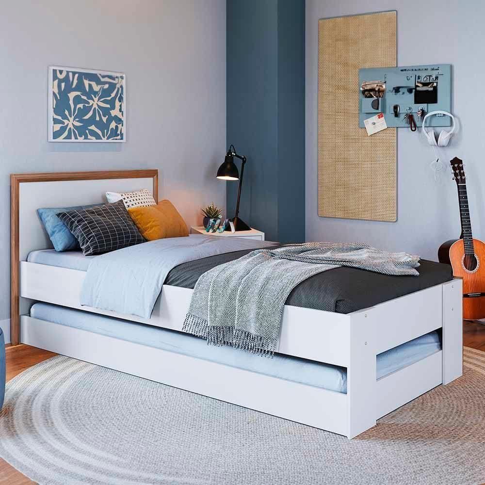 Bicama De Solteiro Auxiliar Los Angeles Branco