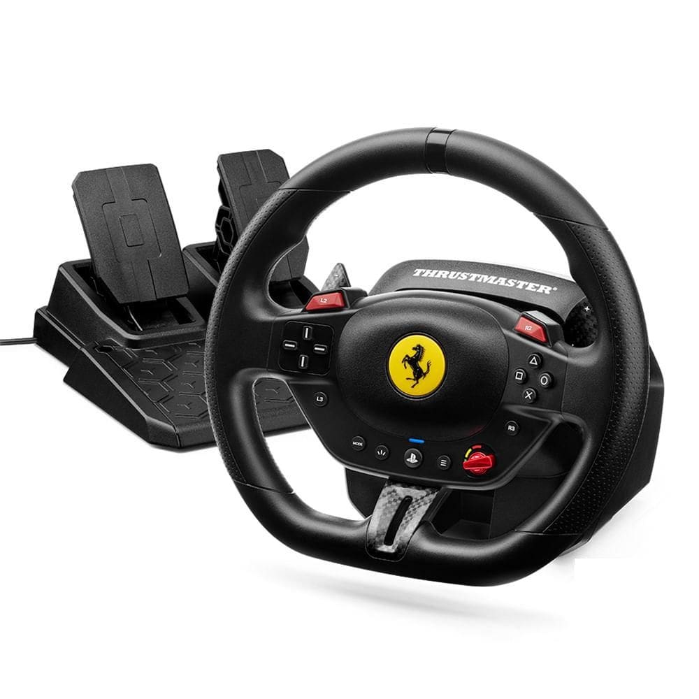 Kit Volante e Pedal T98 Ferrari para PS4, PS5 e PC - Thrustmaster
