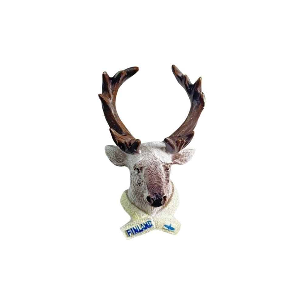 Imã de geladeira Finland Moose Head Design Resin 3D 30g