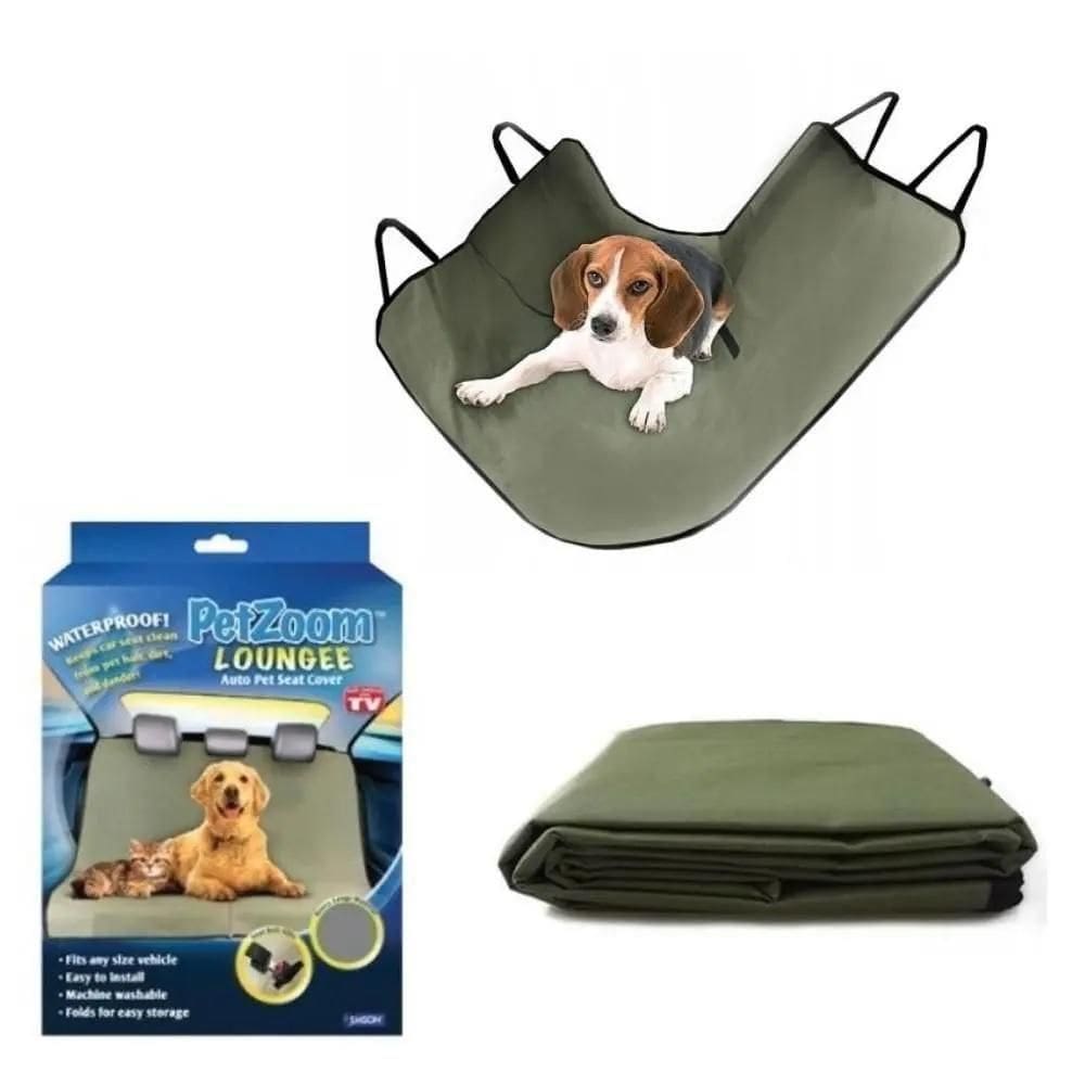 Capa Banco Protetora Dobravel Pet Cachorro Gato Forro Carro Protecao Transporte Verde
