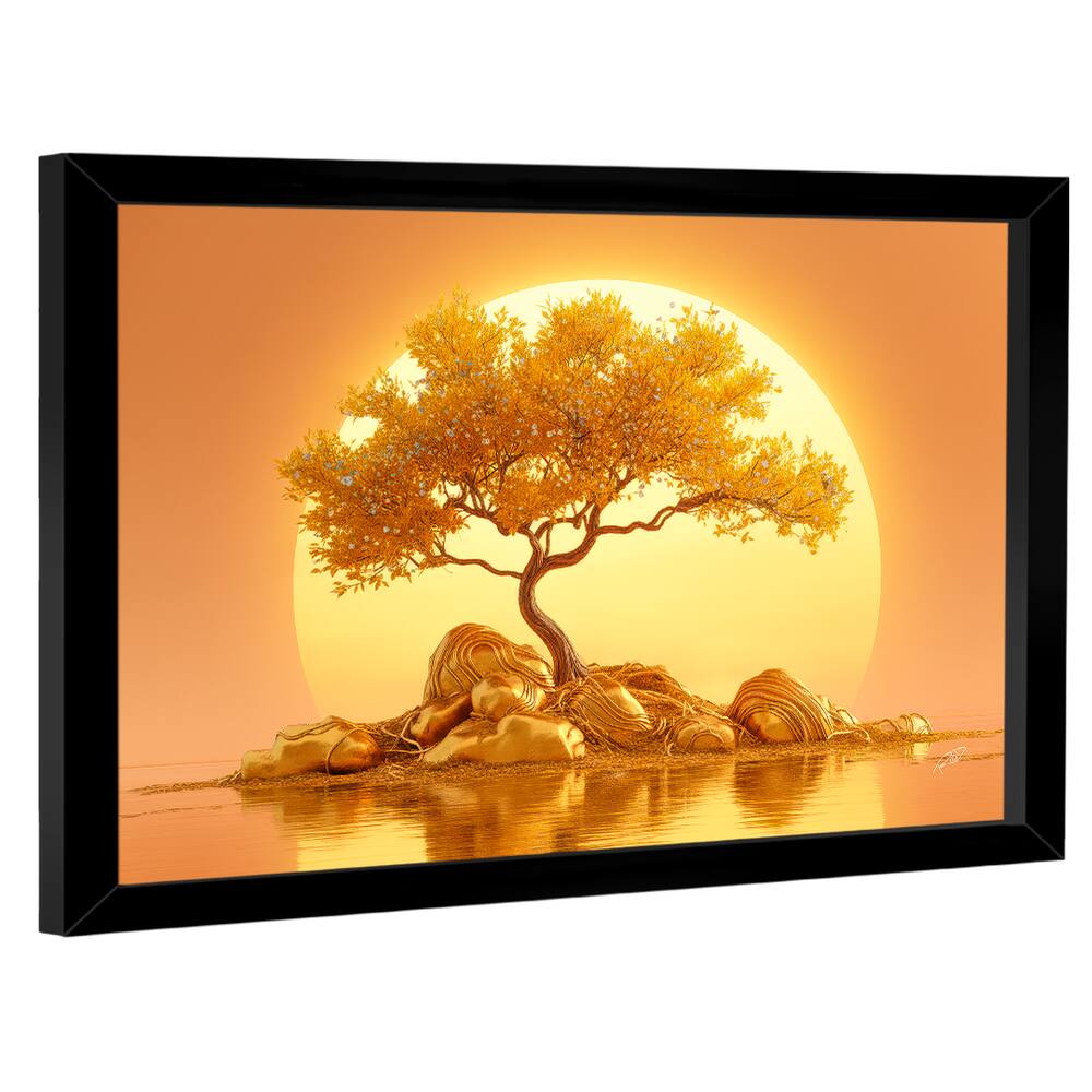 Quadro Decorativo Árvore da Vida Pôr do Sol