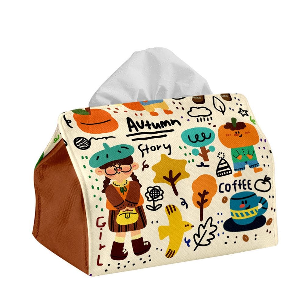 Ilustração de outono de desenho animado de capa de lenços de lona