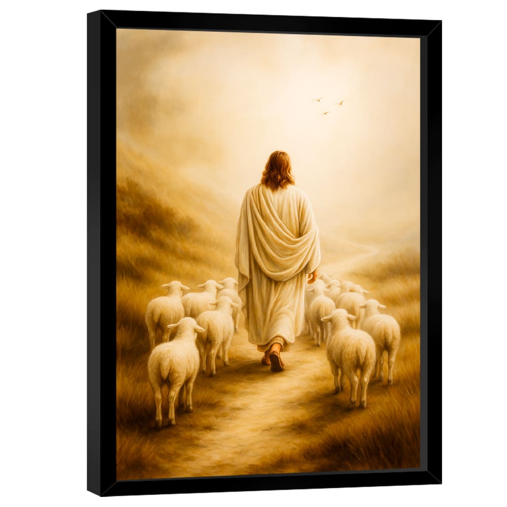 Quadro Decorativo Jesus e Suas Ovelhas