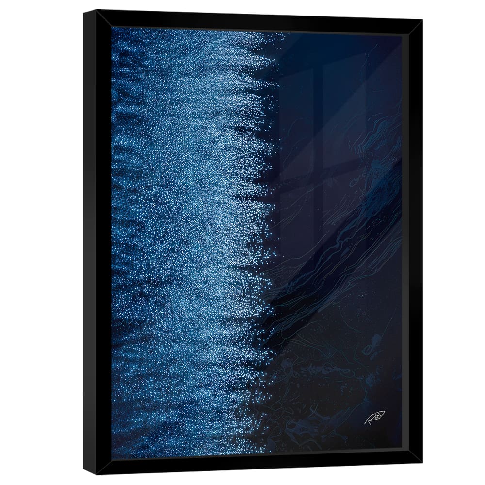 Quadro Decorativo Abstrato Tons de Azul