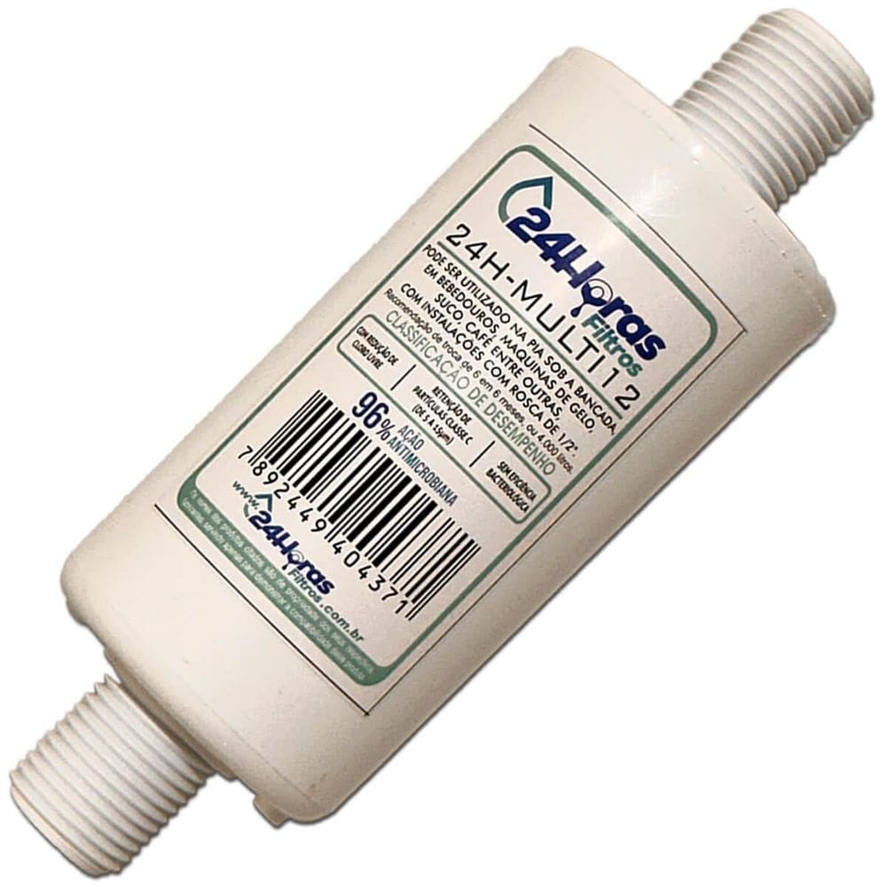 Filtro Purificador Água Universal Rosca 1/2 Refil Adaptação