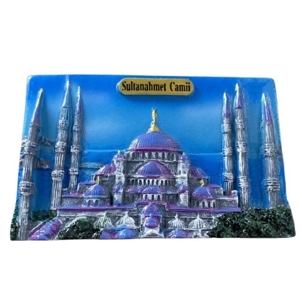 Ímã de geladeira 3D Blue Mosque Sultanahmet Resin feito à mão