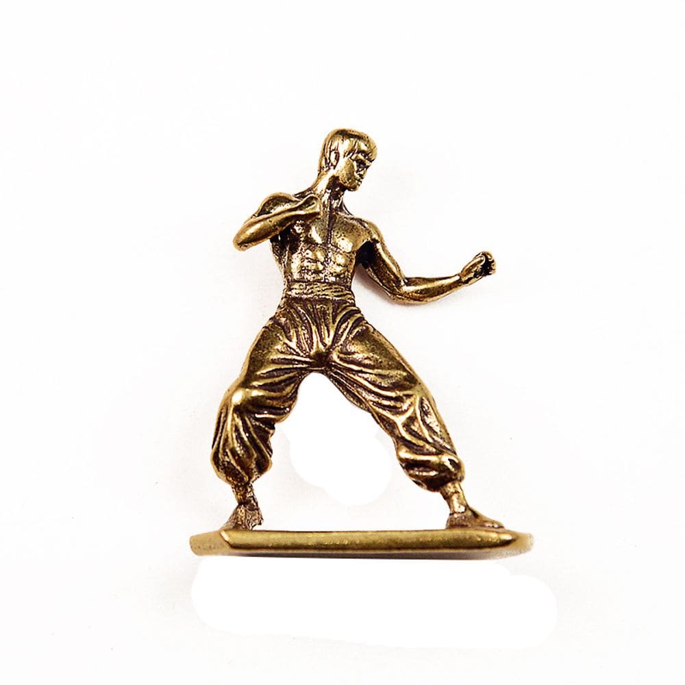Escultura: estátua, figura de cobre, kung fu, artes marciais chinesas