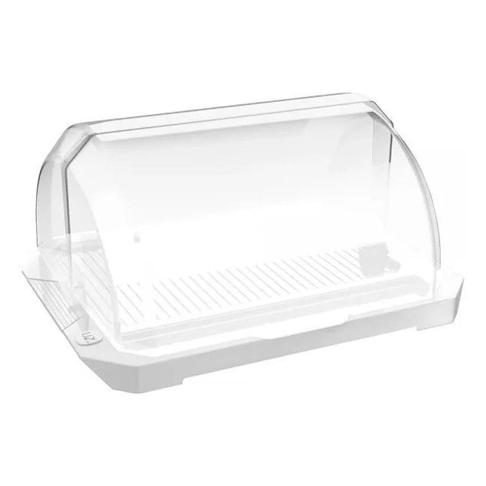 3X Porta Pão Caseiro Forma Bolo Plastico Acrílico Com Tampa